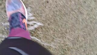 ASMR BLACK PUFFER COAT BIG Dilemma When I Get Wet On The Golf Course