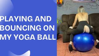 bouncing in yoga ball