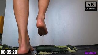 Bare Heel Cucumber Crush - 4K MP4