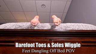 Barefoot Toes & Soles Wiggle - Feet Dangling Off Bed POV - Kylie Jacobsx - WMV 1080p HD