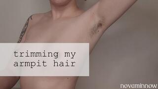 trimming my armpit hair
