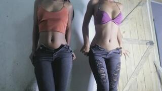 First time wetting our jeans together