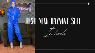 new blue hazmat suit