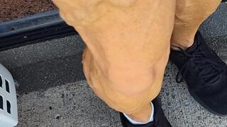 Tempest at transit center flexing calves