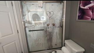 Thick BBW Shower Tease – Pressed Against the Glass Just for You