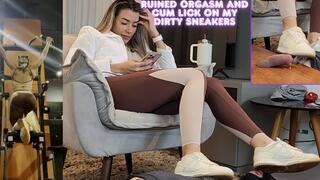 Ruined Orgasm and Cum Lick on My Dirty Sneakers used at Date Night - IGNORED - FOOTJOB - CBT - SHOEJOB - FEMDOM - CUCKOLD - FOOT DOMINATION - SNEAKERS - CUMSHOT - CUM LICK - FEMALE DOMINATION -