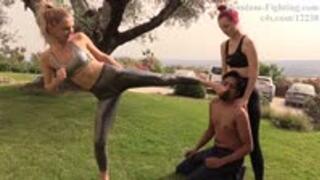 Olha Lethal Blonde & Goddess Ariella in Outdoor Bounty Hunters