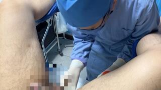 Nano gives a handjob while wearing surgical scrubs
