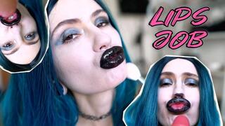 Goth girl lip pouting job CUSTOM