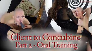 Brainwashed slave gets oral training - Client to Concubine Part 2