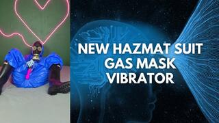 new blue hazmat suit in gas mask gp5