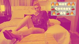 Hot Cherry 69 Oils Up Sexy Feet