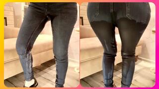 Waterfalls in blue jeans and sandals