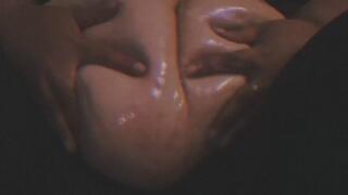 Slow mo belly oiling