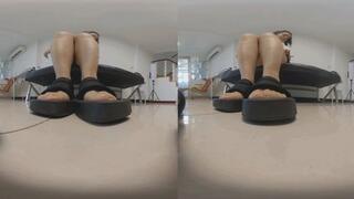 3DVR180 ERER black thick-soled sandals trampled and humiliated