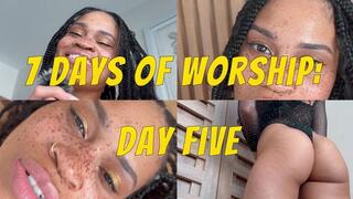 7 Days Of Worship: Day 5- Ebony Femdom Goddess Rosie Reed Slave Training Worship Conditioning- standard definition