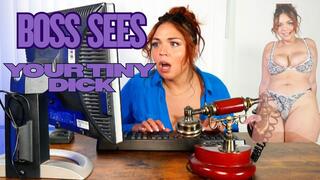 Redhead Boss Catches Your Tiny Dick Pic – Humiliating Micro-JOI