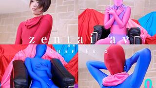 “Zentai AV” – Chapter 2: Triple-Layer Zentai Over Pantyhose & 3 Tight Sports Uniforms