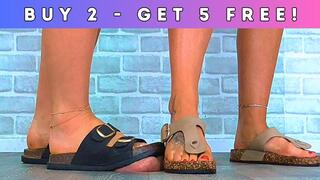 Goddess Amber & Miss Lucy - BUY 2 - GET 5 FREE: Stomping Your Cock & Balls In Our Dusty Old Birkenstocks - 198 - Trample Trampling CBT Ballbusting Crushing Crush Sandals Slides Feet Foot