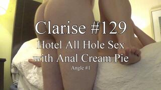 (HD) Clarise full video 129, Hotel All Hole Sex with Anal Cream Pie, Angle 1 of 3
