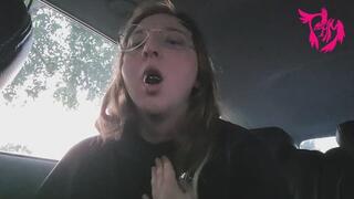 Smoking in the car at Sunrise with Coughing and Nose Blowing and Spit Bubbles