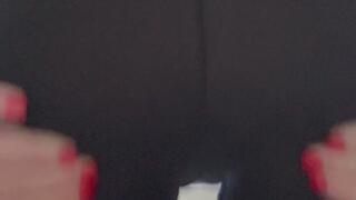 Tight adidas leggings while farting in your face!