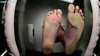 Anna Dark (Natasha) TRIO GLASS SQUSH! Giantess foot domination! - MP4