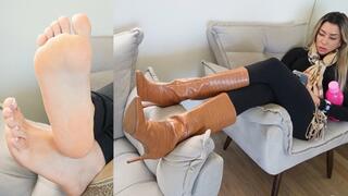 Sexy Lytta Friendzoned simp only gets to worship her sweaty feet after fund her Sexy Boots - FOOT WORSHIP - FINDOM - CUCKOLD - FOOT DOMINATION - FOOT HUMILIATION - DANGLING - SOLES - FEMDOM - SMELLY - STINKY - SWEATY FEET - FOOT SMELLING - SOCKS - FEMDOM