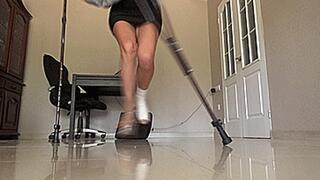 walk to the office with an injured leg a