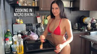 Cooking in a Micro Bikini - Too Hot for the Kitchen
