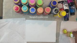 Paint, No Sip with Temptress Mango- Fetish Art, Hand Fetish, SPH