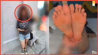 18 YO REDHEAD ROCK METAL BABE WITH SMELLY FEET MODELS HER TOES & SOLES BEFORE FOOT WORSHIP SESSION - FOOT WORSHIP PICK UP VOL 6 - ACT I & II - LUNA - EXTENDED