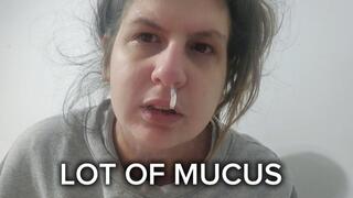 Morning Mucus Mess – Watch My Snot Drip, Nose Blow & Spray Fetish Play with a Latina Girl Waking Up Congested