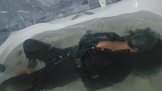 The end in 3 different swimcaps