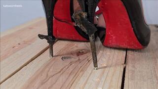 Soft Wood Heel Sinking with 3 Pairs of Sexy Sharp Heels Amazing Sounds