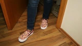 Nylons & Tight Jeans – Dangling in Classic Sandals