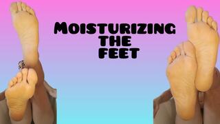 Sensual moisturizing milf feet