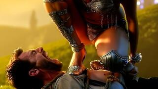 Extreme Trampling: Giantess Dancing In Stilettos On Bound Slave | FullHD