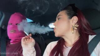 Goddess Lohan - While You Work as My Driver, I Will Use Your Mouth as My Ashtray