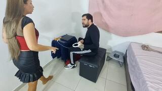 FARTING ON NYLON SNIFFER BY YASMIN BRISA AND DANIEL CAM BY ALINE FULL HD