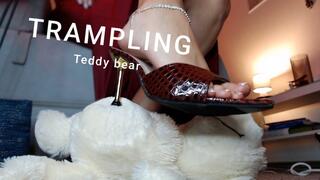 POV Trampling teddybear witn my heels and barefoot