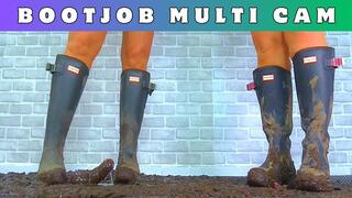 Goddess Amber - Spray Your Load In The Dirt Under My Muddy Hunter Boots - 197 BootJob Multi Cam - FootJob ShoeJob Cum Trample Trampling CBT Ballbusting Crushing Cumshot Foot Domination