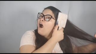 I can't stop yawning while I brush my hair