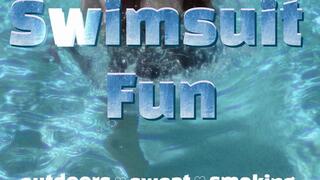 Smoking And Swimming In My Tight One Piece Bathing Suit -- SFW (ish)