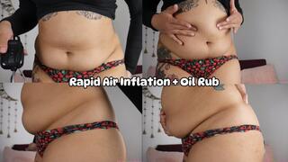 Rapid Air Inflation & Oil Rub After Months of Stuffing Myself For Gains: Revisiting My Inflation Fetish with Aquarium Pump ;)