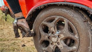 CAR STUCK Filming a video for a subscriber