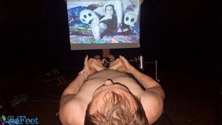 Chastity Footjob Bastinado In My Puppy Cage HD 2