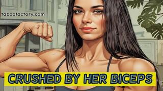 Crushed by her biceps