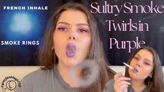 Sultry Smoke Twirls in Purple