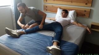 Adrian Tickles The Hell Out Of His College Room Mate Hugo
